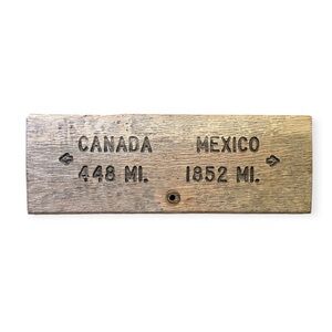 RARE Vintage Wood Hiking Trail Sign